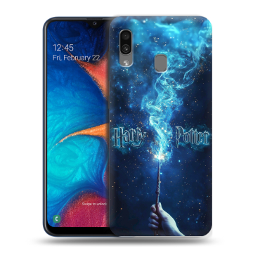 Силиконовый чехол на Samsung Galaxy A20 с принтом Harry Potter Гарри Поттер
