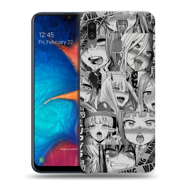 Силиконовый чехол на Samsung Galaxy A20 с принтом Ahegao Ахегао Аниме Силиконовый чехол на Samsung Galaxy A20 с принтом Ahegao Ахегао Аниме