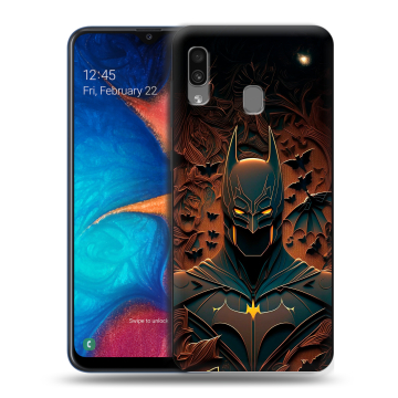 Силиконовый чехол на Samsung Galaxy A20 с принтом Batman Бэтмен Силиконовый чехол на Samsung Galaxy A20 с принтом Batman Бэтмен