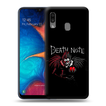 Силиконовый чехол на Samsung Galaxy A20 с принтом Death note Тетрадь смерти