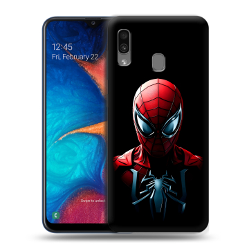 Силиконовый чехол на Samsung Galaxy A20 с принтом Spiderman Человек паук