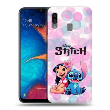 Силиконовый чехол на Samsung Galaxy A20 с принтом Лило и Стич