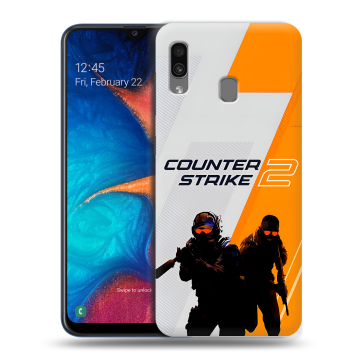 Силиконовый чехол на Samsung Galaxy A20 с принтом Counter Strike