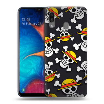 Силиконовый чехол на Samsung Galaxy A20 с принтом One Piece Ван Пис Силиконовый чехол на Samsung Galaxy A20 с принтом One Piece Ван Пис