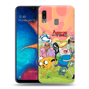 Силиконовый чехол на Samsung Galaxy A20 с принтом Adventure time Время приключений Силиконовый чехол на Samsung Galaxy A20 с принтом Adventure time Время приключений
