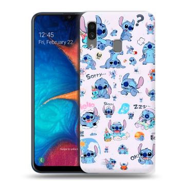 Силиконовый чехол на Samsung Galaxy A20 с принтом Лило и Стич
