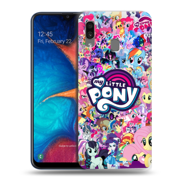 Силиконовый чехол на Samsung Galaxy A20 с принтом My little pony Дружба чудо