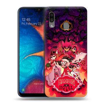 Силиконовый чехол на Samsung Galaxy A20 с принтом Hazbin Hotel Отель Хазбин