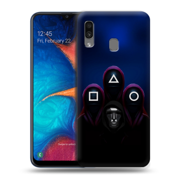 Силиконовый чехол на Samsung Galaxy A20 с принтом Игра Кальмара Силиконовый чехол на Samsung Galaxy A20 с принтом Игра Кальмара