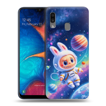 Силиконовый чехол на Samsung Galaxy A20 с принтом Labubu Лабубу Силиконовый чехол на Samsung Galaxy A20 с принтом Labubu Лабубу