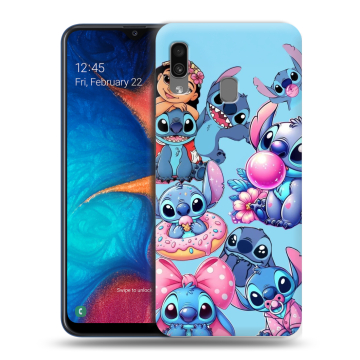 Силиконовый чехол на Samsung Galaxy A20 с принтом Лило и Стич