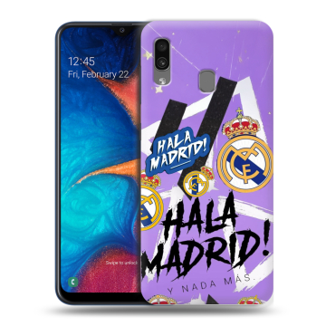 Силиконовый чехол на Samsung Galaxy A20 с принтом Real Madrid Реал Мадрид
