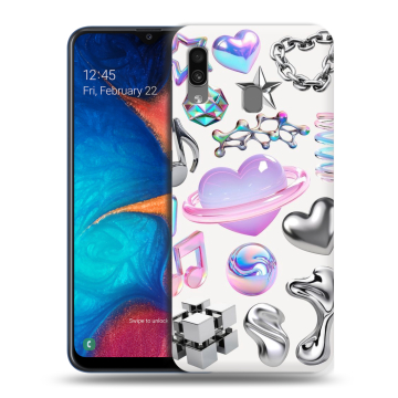 Силиконовый чехол на Samsung Galaxy A20 с принтом Y2K Силиконовый чехол на Samsung Galaxy A20 с принтом Y2K