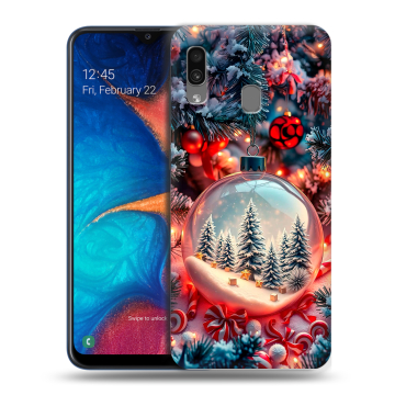 Силиконовый чехол на Samsung Galaxy A20 с принтом Новый год Силиконовый чехол на Samsung Galaxy A20 с принтом Новый год