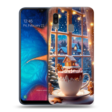 Силиконовый чехол на Samsung Galaxy A20 с принтом Новый год Силиконовый чехол на Samsung Galaxy A20 с принтом Новый год