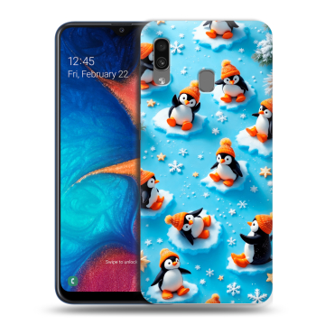 Силиконовый чехол на Samsung Galaxy A20 с принтом Новый год Силиконовый чехол на Samsung Galaxy A20 с принтом Новый год