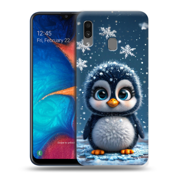 Силиконовый чехол на Samsung Galaxy A20 с принтом Новый год Силиконовый чехол на Samsung Galaxy A20 с принтом Новый год