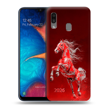 Силиконовый чехол на Samsung Galaxy A20 с принтом Новый год Силиконовый чехол на Samsung Galaxy A20 с принтом Новый год