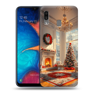 Силиконовый чехол на Samsung Galaxy A20 с принтом Новый год Силиконовый чехол на Samsung Galaxy A20 с принтом Новый год
