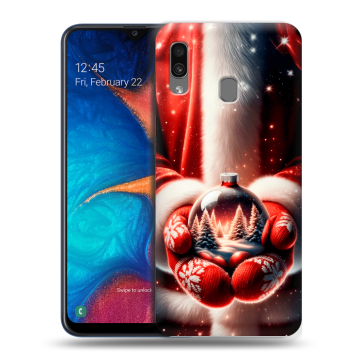 Силиконовый чехол на Samsung Galaxy A20 с принтом Новый год Силиконовый чехол на Samsung Galaxy A20 с принтом Новый год