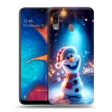 Силиконовый чехол на Samsung Galaxy A20 с принтом Новый год Силиконовый чехол на Samsung Galaxy A20 с принтом Новый год