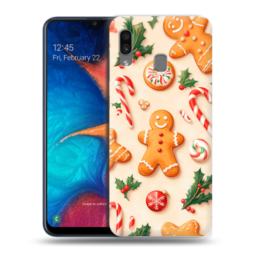 Силиконовый чехол на Samsung Galaxy A20 с принтом Новый год Силиконовый чехол на Samsung Galaxy A20 с принтом Новый год