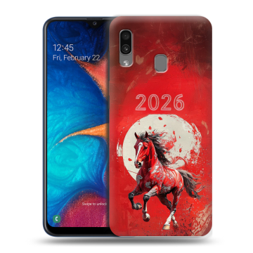 Силиконовый чехол на Samsung Galaxy A20 с принтом Новый год Силиконовый чехол на Samsung Galaxy A20 с принтом Новый год