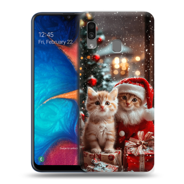 Силиконовый чехол на Samsung Galaxy A20 с принтом Новый год Силиконовый чехол на Samsung Galaxy A20 с принтом Новый год