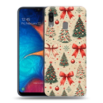 Силиконовый чехол на Samsung Galaxy A20 с принтом Новый год Силиконовый чехол на Samsung Galaxy A20 с принтом Новый год