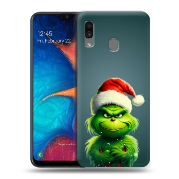 Силиконовый чехол на Samsung Galaxy A20 с принтом Новый год