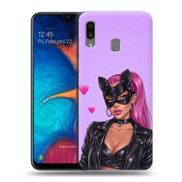 Силиконовый чехол на Samsung Galaxy A20 с принтом женский Силиконовый чехол на Samsung Galaxy A20 с принтом женский
