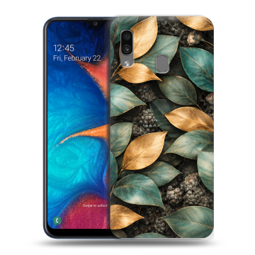 Силиконовый чехол на Samsung Galaxy A20 с принтом женский