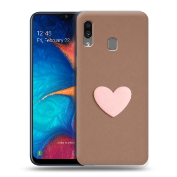 Силиконовый чехол на Samsung Galaxy A20 с принтом женский