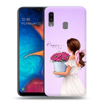 Силиконовый чехол на Samsung Galaxy A20 с принтом женский Силиконовый чехол на Samsung Galaxy A20 с принтом женский