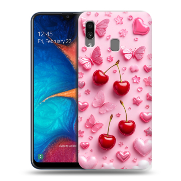 Силиконовый чехол на Samsung Galaxy A20 с принтом для девочек