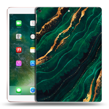 Силиконовый чехол на планшета Ipad Air (2019) с принтом Мрамор зеленое золото Силиконовый чехол на планшета Ipad Air (2019) с принтом Мрамор зеленое золото