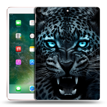 Силиконовый чехол на планшета Ipad Air (2019) с принтом Темный леопард Силиконовый чехол на планшета Ipad Air (2019) с принтом Темный леопард