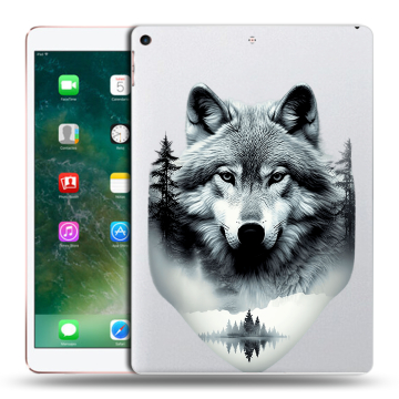 Силиконовый чехол на Ipad Air (2019) с принтом Волк в лесу