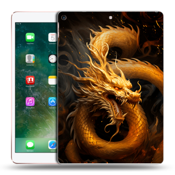Силиконовый чехол на Ipad Air (2019) с принтом Золотой дракон Силиконовый чехол на Ipad Air (2019) с принтом Золотой дракон