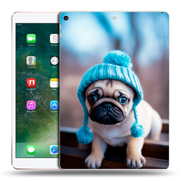 Силиконовый чехол на Ipad Air (2019) с принтом Мопс в шапке