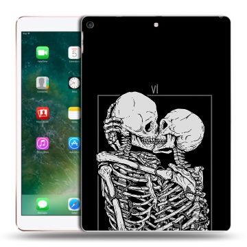 Силиконовый чехол на Ipad Air (2019) с принтом Поцелуй скелетов