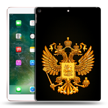 Силиконовый чехол на Ipad Air (2019) с принтом Герб России желтый Силиконовый чехол на Ipad Air (2019) с принтом Герб России желтый