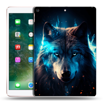 Силиконовый чехол на Ipad Air (2019) с принтом Волк ночной