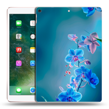 Силиконовый чехол на Ipad Air (2019) с принтом Голубые цветы