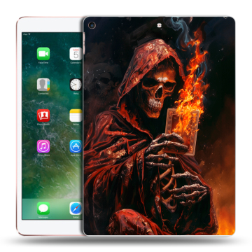 Силиконовый чехол на Ipad Air (2019) с принтом Скелет и карты