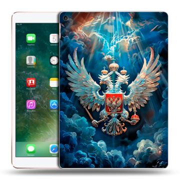 Силиконовый чехол на Ipad Air (2019) с принтом Герб флаг России