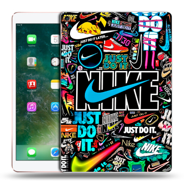 Силиконовый чехол на Ipad Air (2019) с принтом найк nike черный Силиконовый чехол на Ipad Air (2019) с принтом найк nike черный
