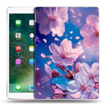 Силиконовый чехол на Ipad Air (2019) с принтом цветы бабочки