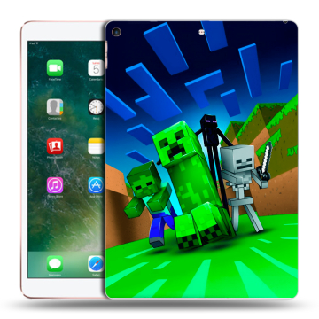 Силиконовый чехол на Ipad Air (2019) с принтом Майнкрафт Силиконовый чехол на Ipad Air (2019) с принтом Майнкрафт