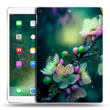 Силиконовый чехол на Ipad Air (2019) с принтом Цветы и мрамор